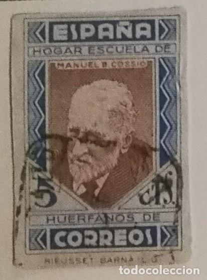 Timbres: BENEFICENCIA USADOS - 1937 PEDAGOGOS - 5 cent. Sin dentar - Edifil 12