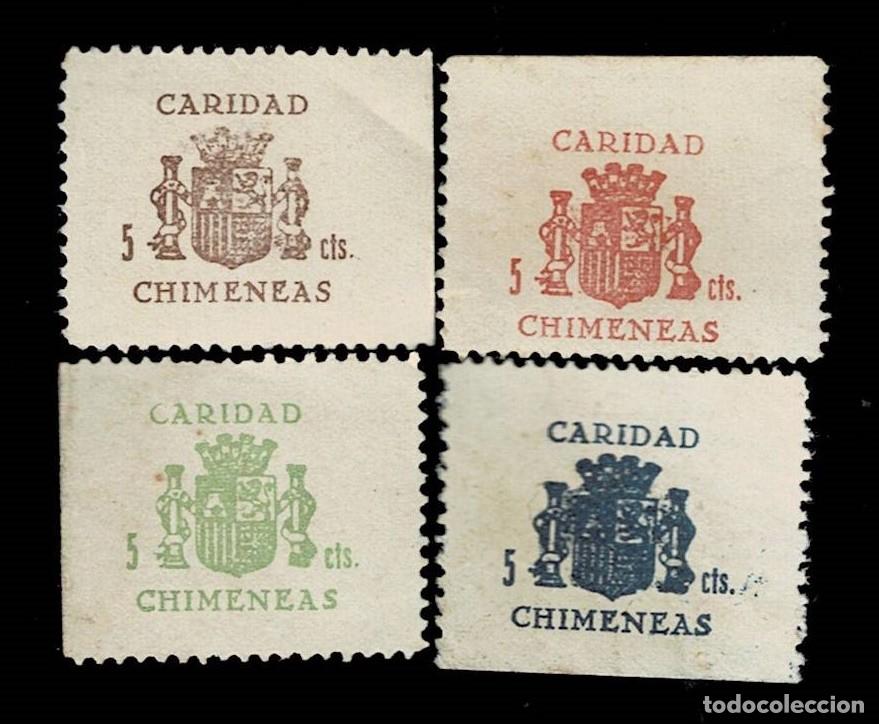 Stamps: Guerra Civil CHIMENEAS Fesofi n&ordm; 5-8 Serie completa Sin goma. VER