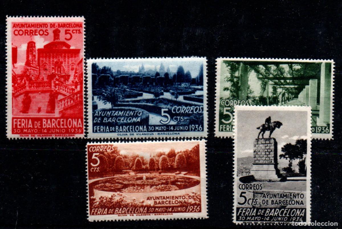 Timbres: Barcelona n&ordm; 14/18. A&ntilde;o 1936