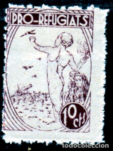 Sellos: VI&Ntilde;ETA PRO REFUGIATS 10 CTMOS. - Foto 1