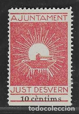 Stamps: JUST DESVERN- 10 CTS.- CARMIN- VER FOTO