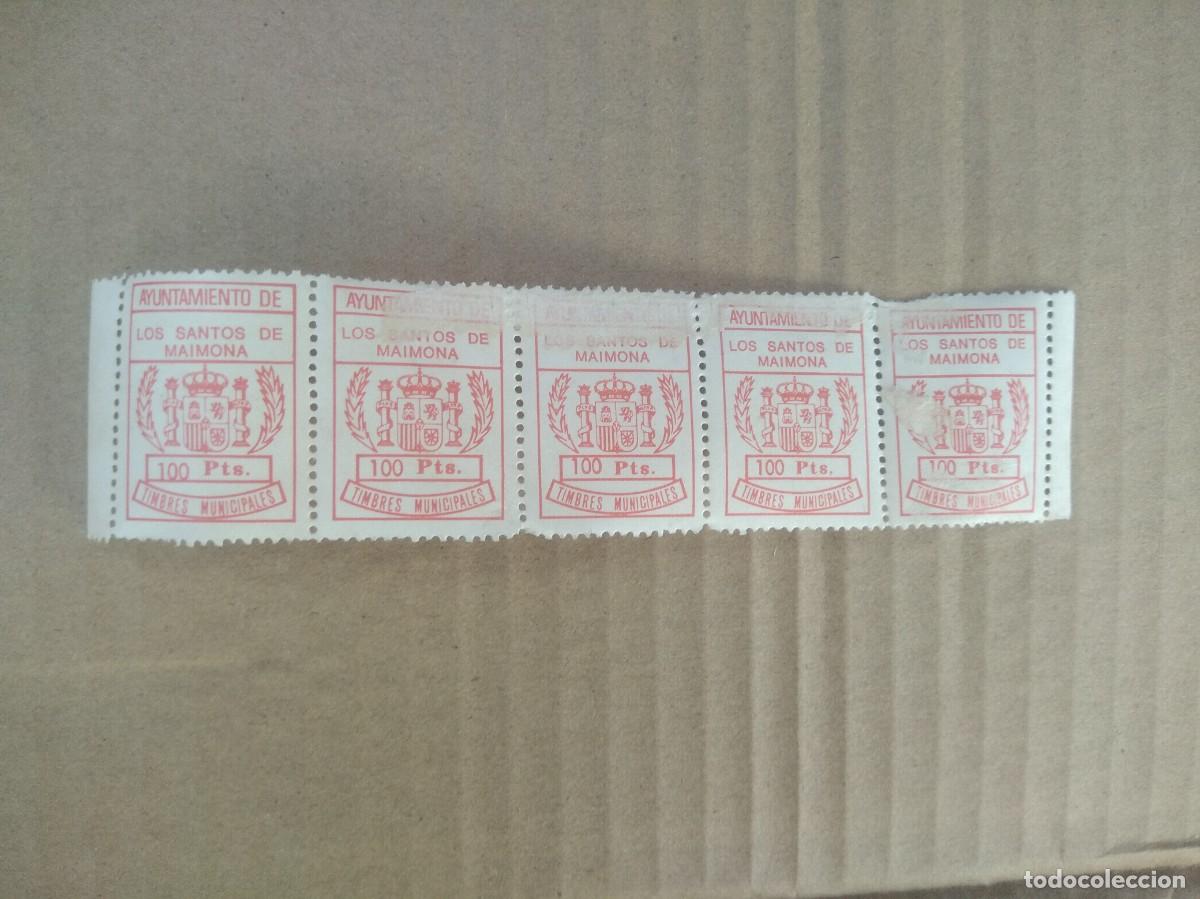Briefmarken: Lote de 5 sellos Los santos de Maimona, no estan en muy buen estado ver fotos