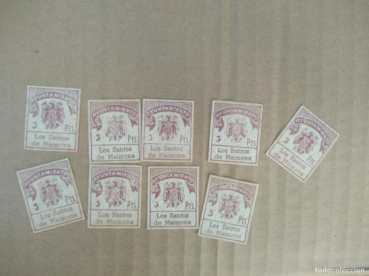 Briefmarken: Lote sellos Los santos de Maimona 3 Ptas