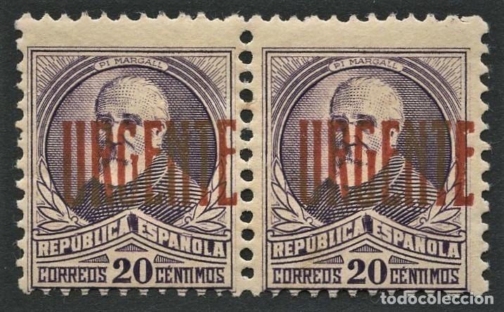 Briefmarken: GUERRA CIVIL, SELLO URGENTE, EMISI&Oacute;N LOCAL PATRI&Oacute;TICA, BURGOS, 1937, MARQUILLA: ROIG