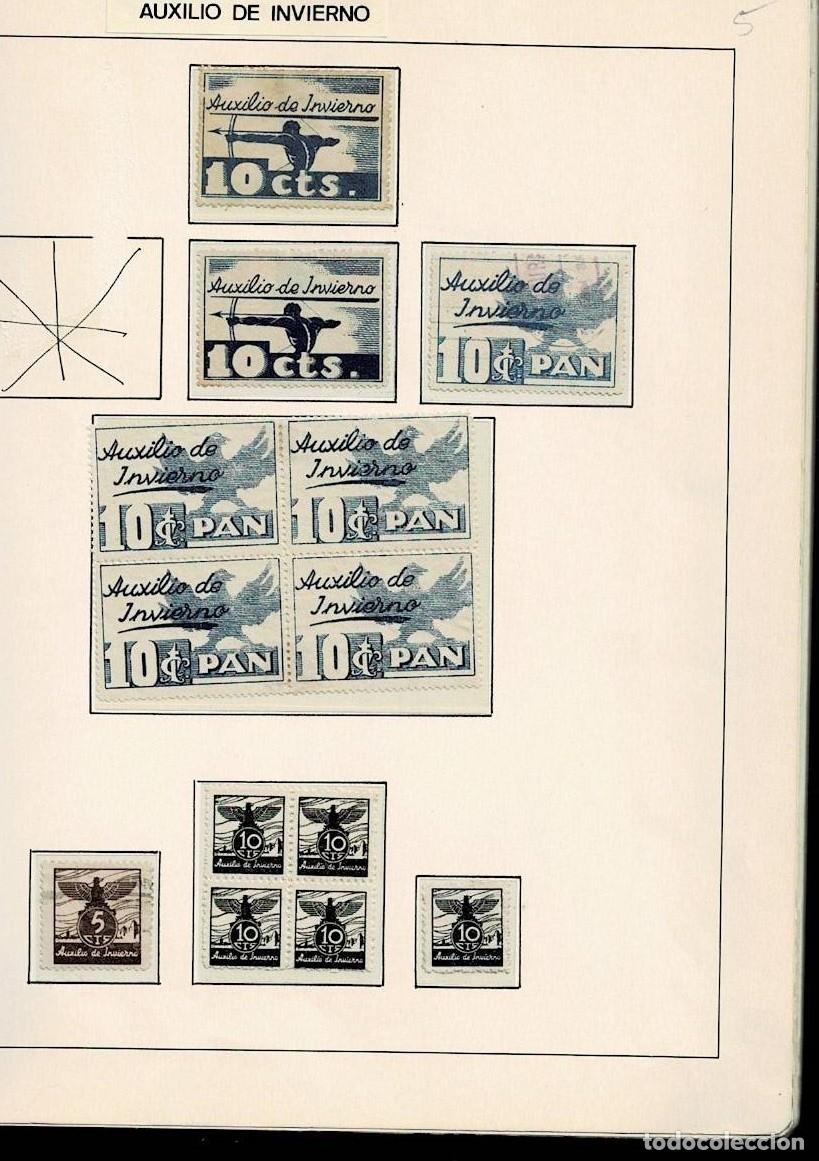Timbres: Album-71- HOJA5 Guerra Civil AUXILIO DE INVIERNO Ver
