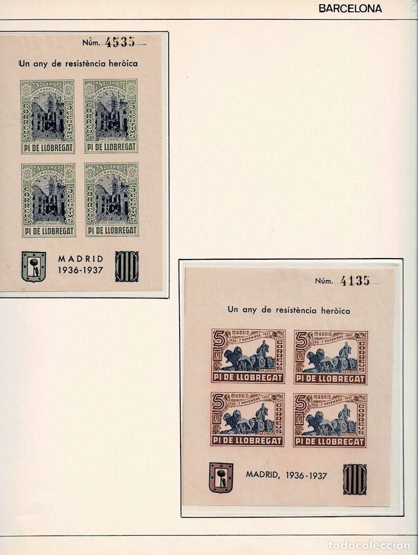 Timbres: Album-71- HOJA23 Guerra Civil BARCELONA (PI DE LLOBREGAT) Ver