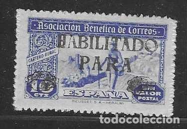 Timbres: ASOCIACION BENEFICA DE CORREOS- -HABILITADOS PARA 5 CTS.- VER FOTO