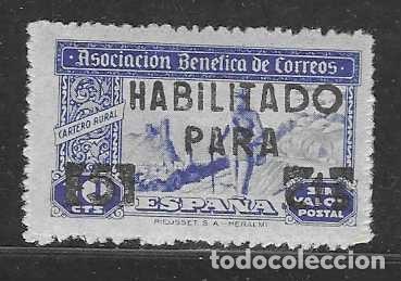 Timbres: ASOCIACION BENEFICA DE CORREOS- -HABILITADOS PARA 5 CTS.- VER FOTO