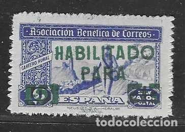 Timbres: ASOCIACION BENEFICA DE CORREOS- -HABILITADOS PARA 5 CTS.- VER FOTO
