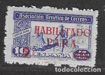 Timbres: ASOCIACION BENEFICA DE CORREOS- -HABILITADOS PARA 5 CTS.- VER FOTO