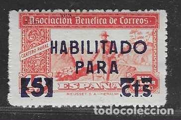 Timbres: ASOCIACION BENEFICA DE CORREOS- -HABILITADOS PARA 5 CTS.- VER FOTO