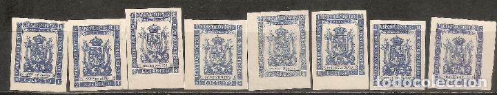 Francobolli: 1894 FRANQUICIAS POSTAL MILITAR MELILLA EDIFIL 28/35** SIN DENTAR