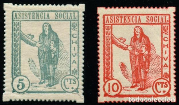 Sellos: Chiva. 5 y 10 Cts. - Foto 1