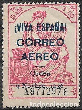 Selos: EMISIONES LOCALES PATRI&Oacute;TICAS 1936 Burgos, EDIFIL n&ordm; 22 * marquillado
