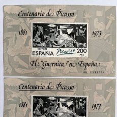 Sellos: ENVÍO 8€. 2 SELLOS EL GUERNICA EN ESPAÑA, 1973 200 PTA , PICASSO, CORREOS TELEGRAFOS, MIRAR FOTOS