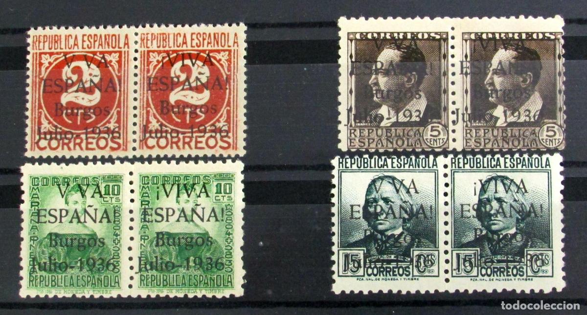 Timbres: EDIFIL 3 hec/6hec 4 Bonitas variedades sin I deViva en parejas con las normales.