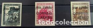 Briefmarken: EDIFIL 78 s/80s Bonito juego completo de los 3 sellos que existen sin dentar, varias marquillas.