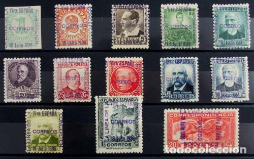 Selos: EDIFIL 1-15 Serie corta a falta de 4 y 10p n&ordm; 12/3 ( valores claves).