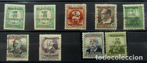 Selos: EDIFIL 01-9 Preciosa serie completa, sin fijasello, certificado COMEX.