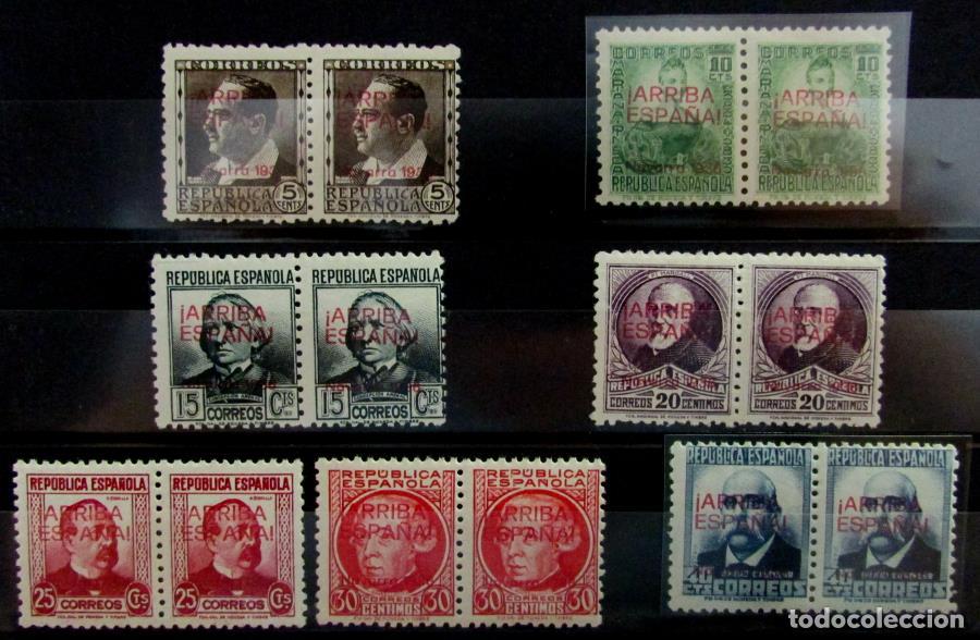 Briefmarken: EDIFIL 9 A/16A(2) Muy bonita pareja horizontal, 1&ordm; sello con interesante variedad con la interjecci&oacute;