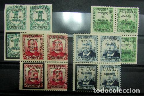 Timbres: EDIFIL 15 hi17/9hi 4Valores con sobrecarga invertida.