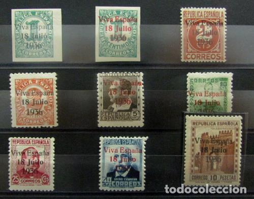 Timbres: EDIFIL 36 /44 Muy bonita serie 25c (n&ordm; 42) con fijasellos , certificado CEM.
