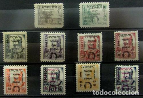 Timbres: EDIFIL 26 hi/35hi Rara serie con sobrecarga invertida, muy bonita pese a 2 valores, algun diente cli