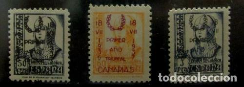 Timbres: EDIFIL 33 hcc/5hcc Preciosos los 3 errores de color de la sobrecarga que existen.