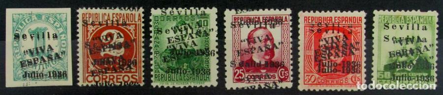 Timbres: EDIFIL 18 /9-21/4-6/9hh Preciosos con doble sobrecarga.