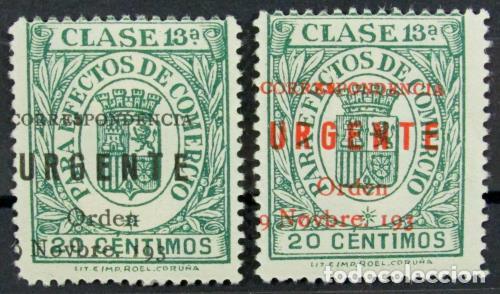 Timbres: EDIFIL 50 he/51he Bonitos pese a adherencias al dorso, con el error sin 6 de 1936.