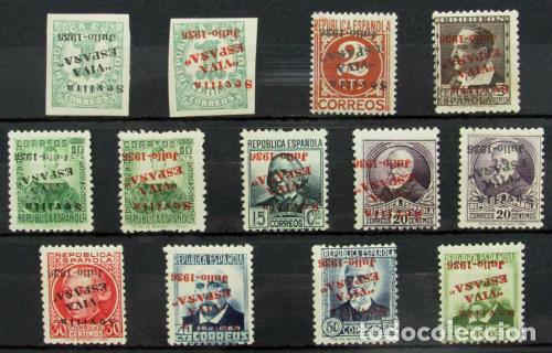 Timbres: EDIFIL 18 hi/29hcci Precioso juego completo de los trece valores que existen con sobrecarga invertid