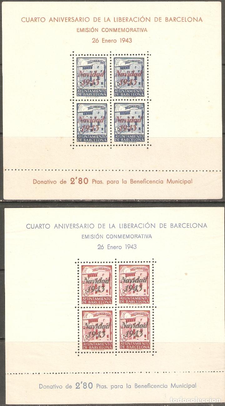 Stamps: BARCELONA 1943 EDIFIL 53/54** SIN FIJASELLOS