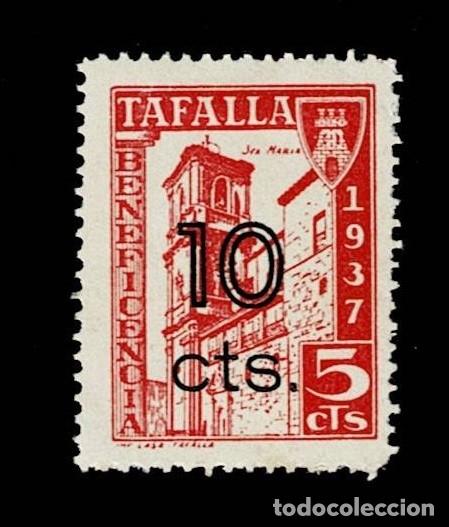 Stamps: A5-2 Guerra Civil TAFALLA Fesofi n&ordm; 4 ROSA Sin fijasellos VER