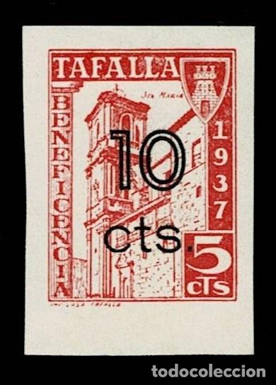 Stamps: A5-2 Guerra Civil TAFALLA Fesofi n&ordm; 4s (Sin DENTAR) Color ROSA con fijasellos VER