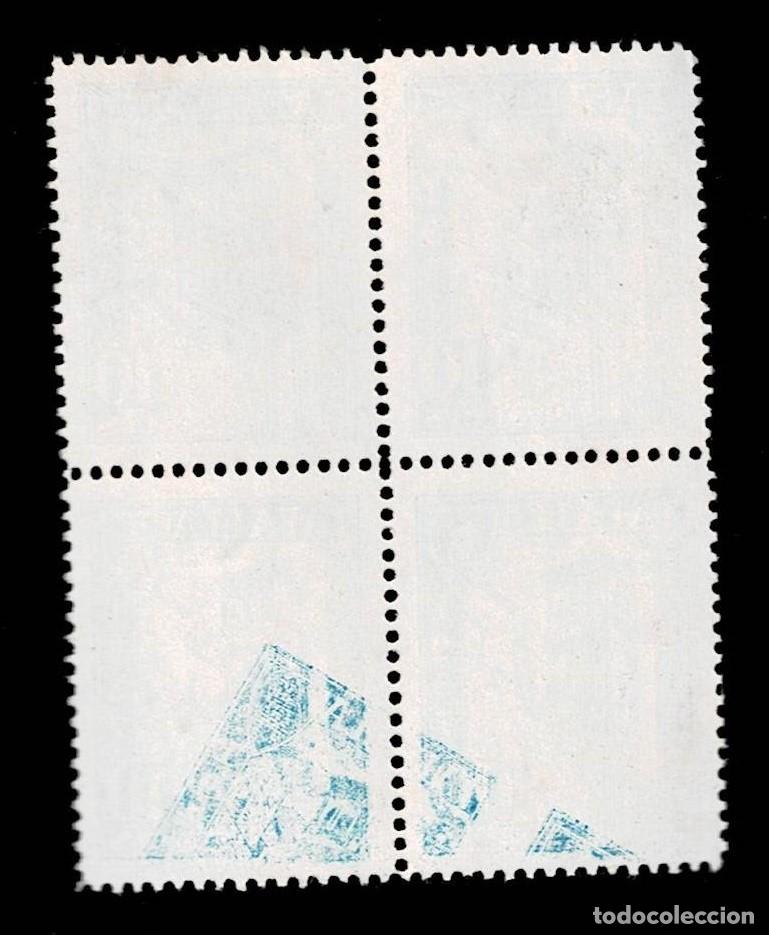Stamps: A5-2 Guerra Civil TAFALLA Fesofi n&ordm; 3 Valor 10 cts Color AZUL Variedad CALCADO AL REVERSO Sin fijase