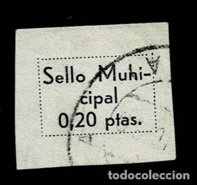 Timbres: Guerra Civil ARENAS DE SAN PEDRO (Avila) Sello Municipal Valor 0'20 ptas con estampilla de garant&iacute;a