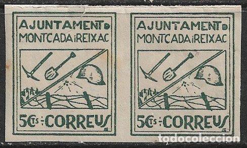 Timbres: sellos locales Guerra Civil, Barcelona, MONTCADA i REIXACH, FESOFI n&ordm; 14s B2 * *