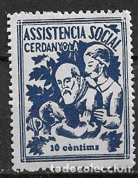 Timbres: sellos locales Guerra Civil, Barcelona, CERDANYOLA, FESOFI n&ordm; 2 * *