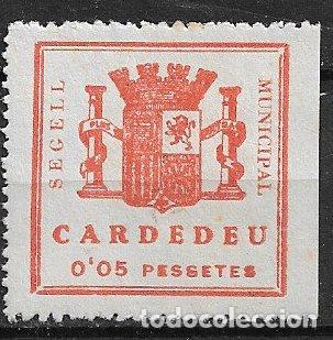 Timbres: sellos locales Guerra Civil, Barcelona, CARDEDEU, FESOFI n&ordm; 5 *
