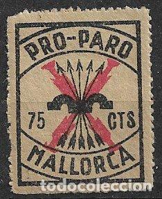 Stamps: sellos locales Guerra Civil, Baleares, MALLORCA, FESOFI n&ordm; 26 * * serie A