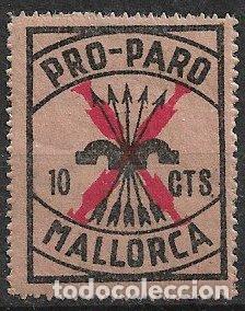 Stamps: sellos locales Guerra Civil, Baleares, MALLORCA, FESOFI n&ordm; 22b * * serie C