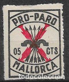 Stamps: sellos locales Guerra Civil, Baleares, MALLORCA, FESOFI n&ordm; 15 * * serie F