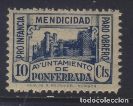 Stamps: S-08516- AYUNTAMIENTO DE PONFERRADA (LEON) PRO INFANCIA, MENDICIDAD Y PARO OBRERO. CASTILLO.
