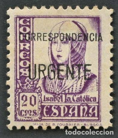 Selos: GUERRA CIVIL, SELLO HABILITADO, CORRESPONDENCIA URGENTE, EMISI&Oacute;N LOCAL, BURGOS, 1937