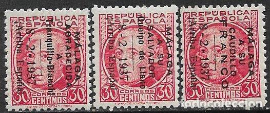 Selos: ELP M&Aacute;LAGA 1937 Sellos Nacionales, EDIFIL n&ordm; 38 * *