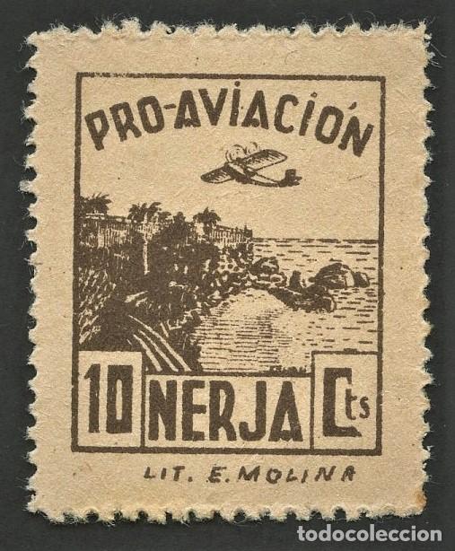 Briefmarken: GUERRA CIVIL, VI&Ntilde;ETA, PRO AVIACI&Oacute;N, NERJA, VALOR: 10 C&Eacute;NTIMOS, 1937