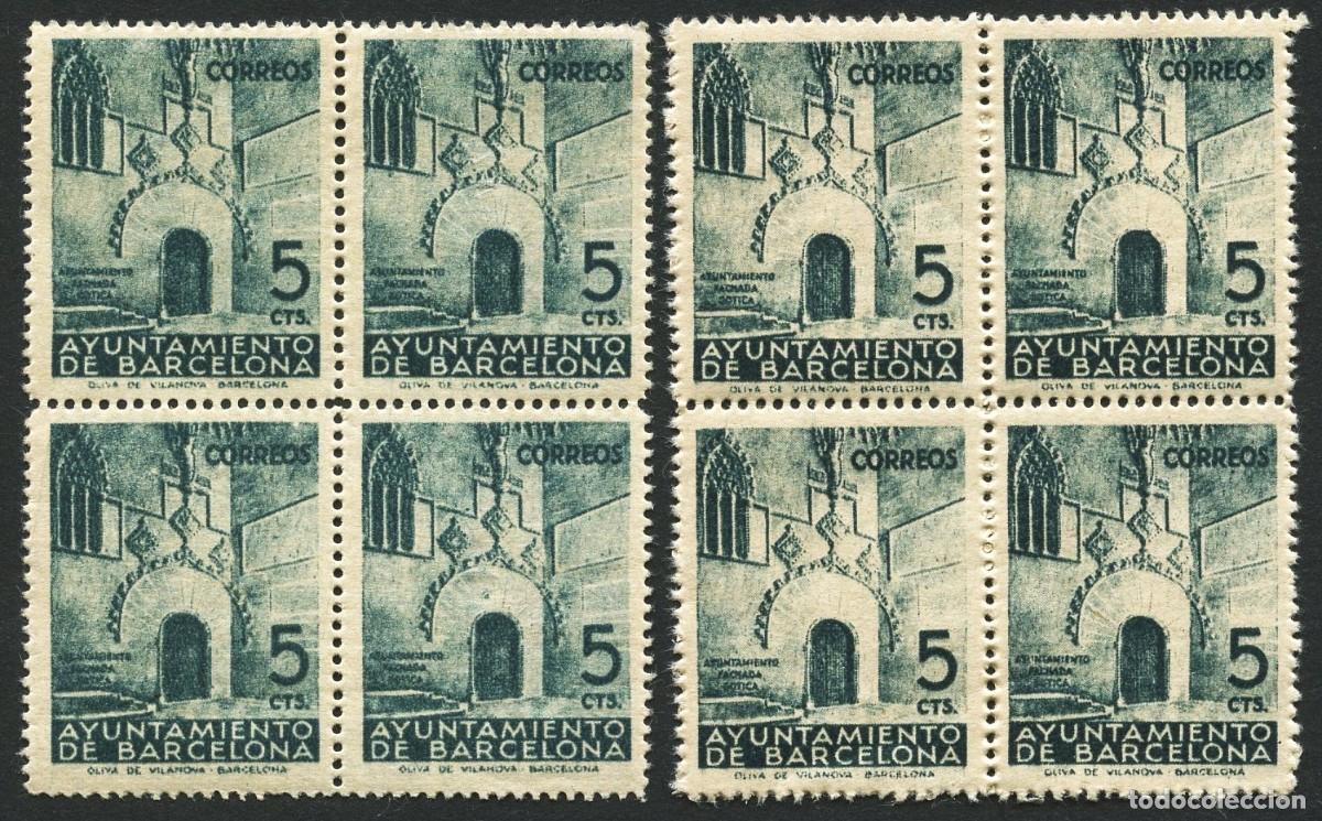 Selos: GUERRA CIVIL, SELLOS, BARCELONA, PUERTA G&Oacute;TICA DEL AYUNTAMIENTO, 1938, SERIE