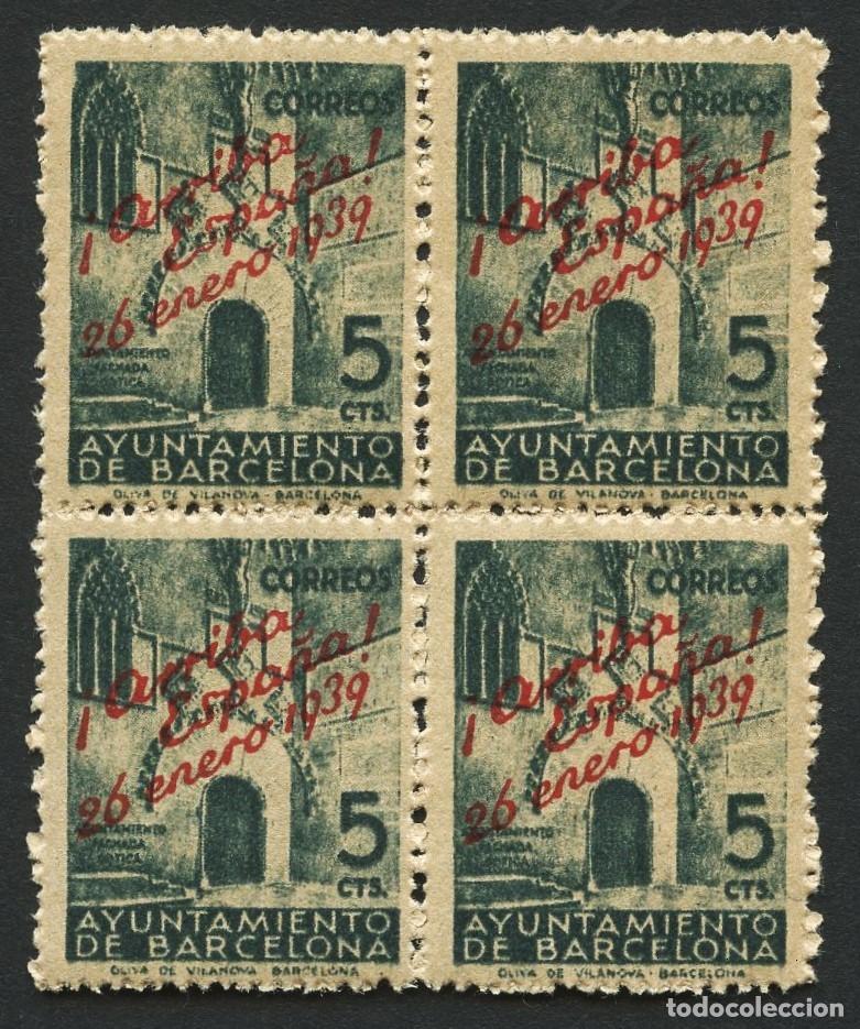 Selos: POSGUERRA, SELLOS, BARCELONA, LIBERACI&Oacute;N DE BARCELONA, 1939, (4)