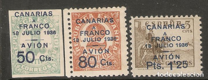Stamps: CANARIAS 1937 EDIFIL 11/13** SIN FIJASELLOS