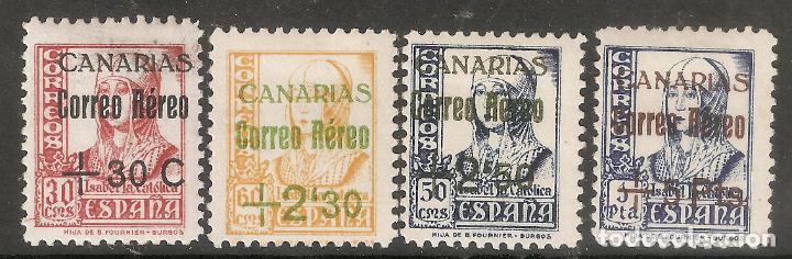Stamps: CANARIAS 1937 EDIFIL 40/43* NUEVOS